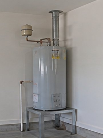 Water heater in the garage